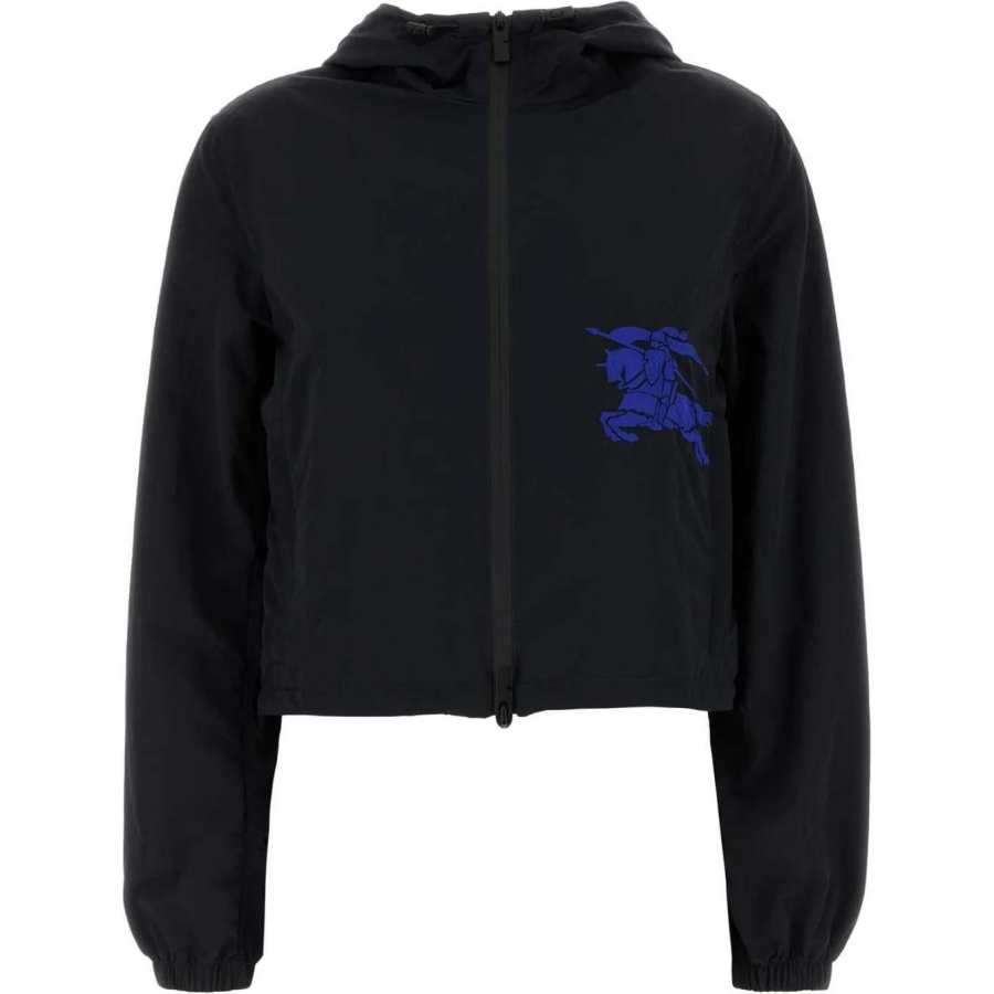 Burberry Ekd Motif Zipped Hooded Jacket