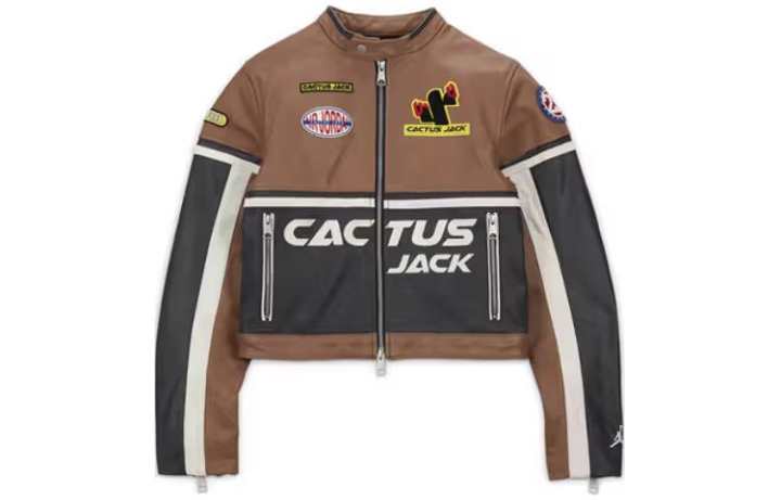 Jordan Jordan X Travis Scott Cactus Jack Women's Leather Jacket Asia Sizing Archaeo Brown
