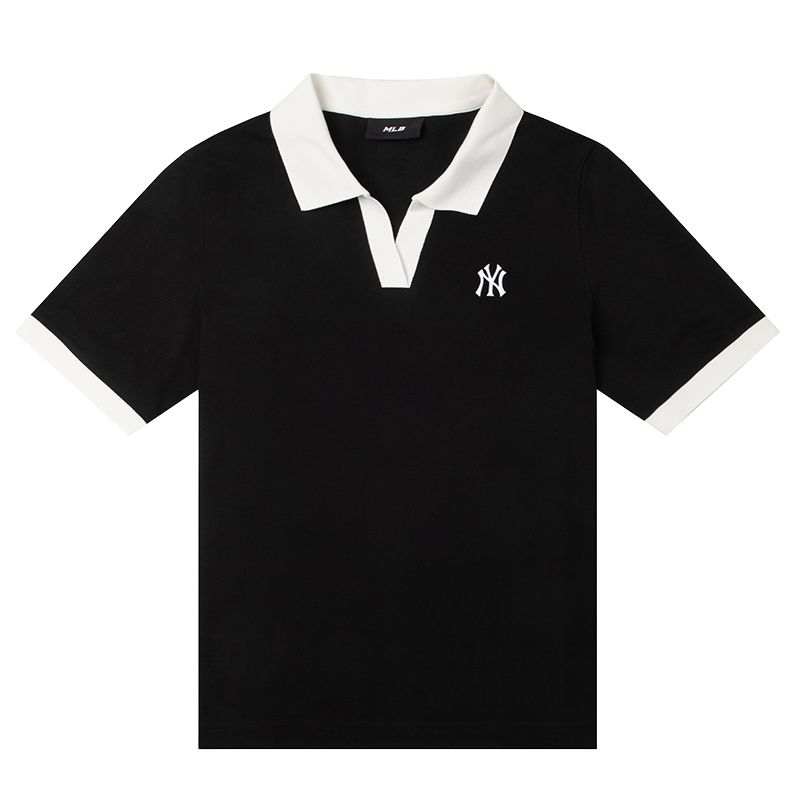 MLB New York Yankees SS25 Polo Shirt Women's Black