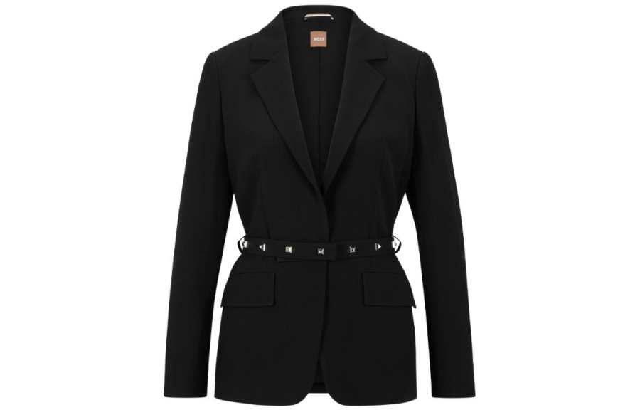 HUGO BOSS Jackets Women's Black V Neck Moderate Other