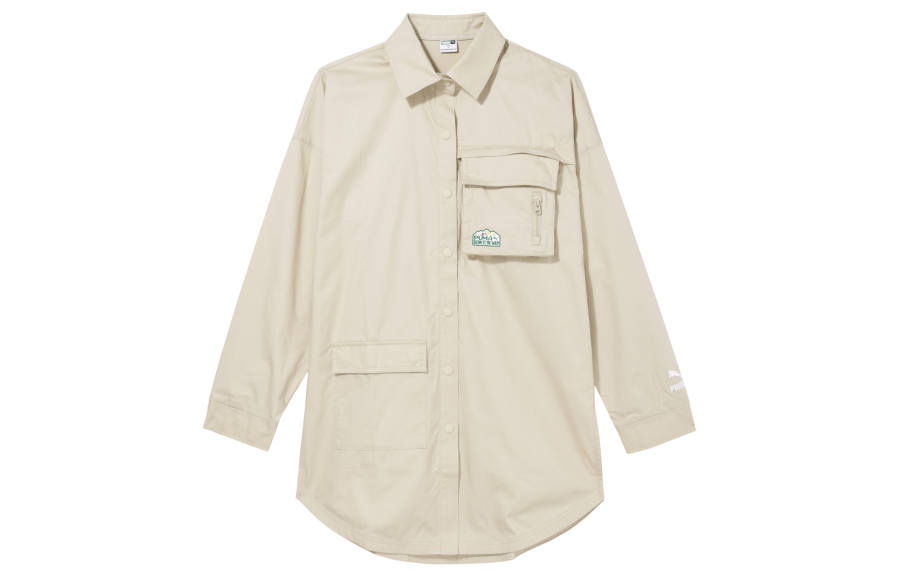PUMA PUMA Jackets Women's Ecru Lapel Moderate Other