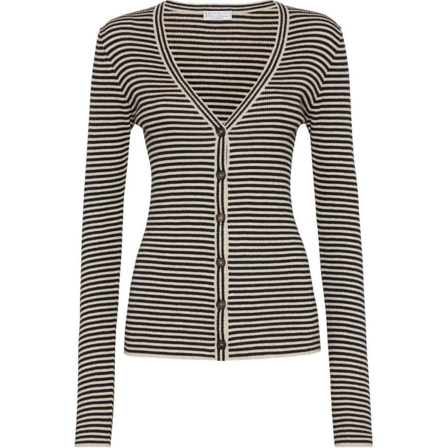 Brunello Cucinelli Striped Cardigan