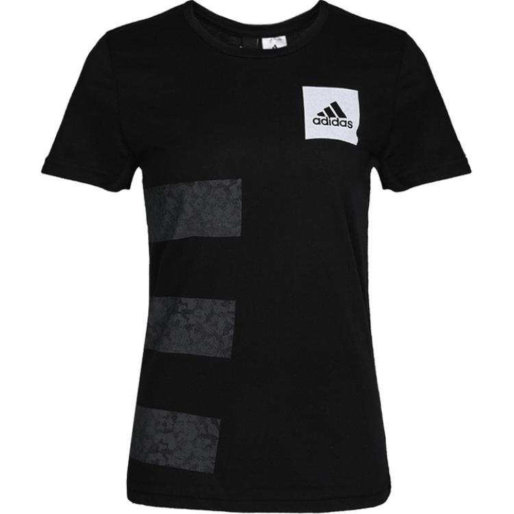 Adidas Adidas T Shirts Women's Black Crew Neck Moderate