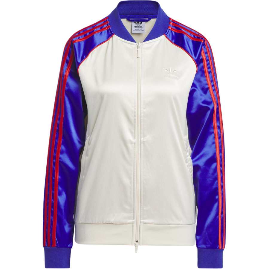 Adidas Adidas Jackets Women's Wonder White/Bright Blue Lapel Moderate Other