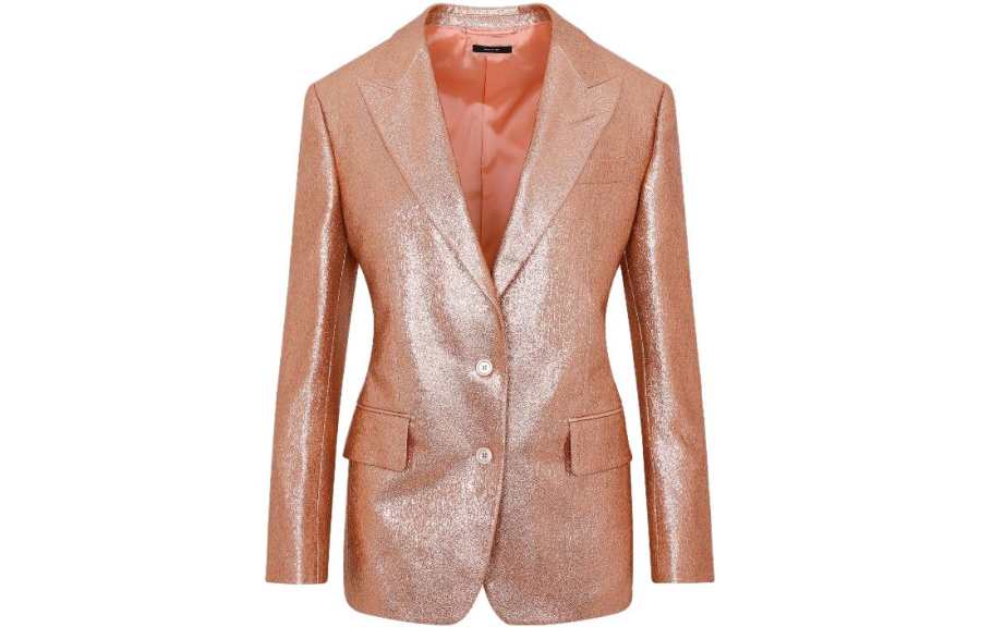 TOM FORD Tom Ford Single-Breasted Glitter Detailed Blazer