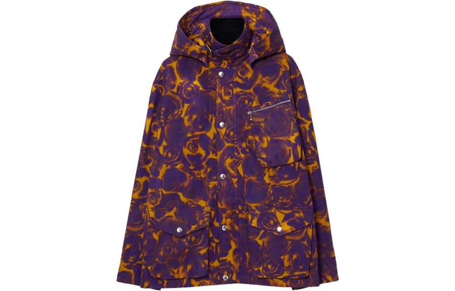 Burberry 【Previous Season】Rose-print hooded jacket
