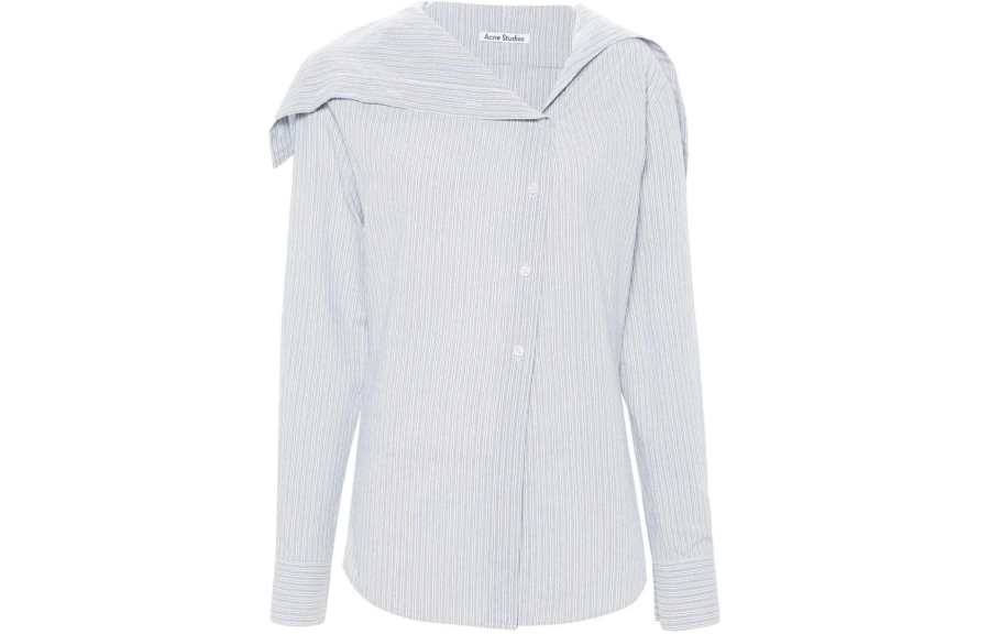 Acne Studios Acne Studios Stripe Detailed Off-Shoulder Shirt