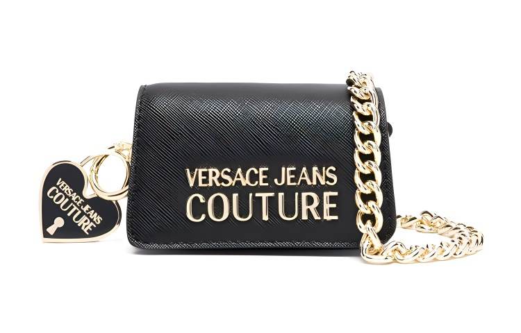 VERSACE JEANS COUTURE Polyester Crossbody Bag, Shoulder Bag Women's Black