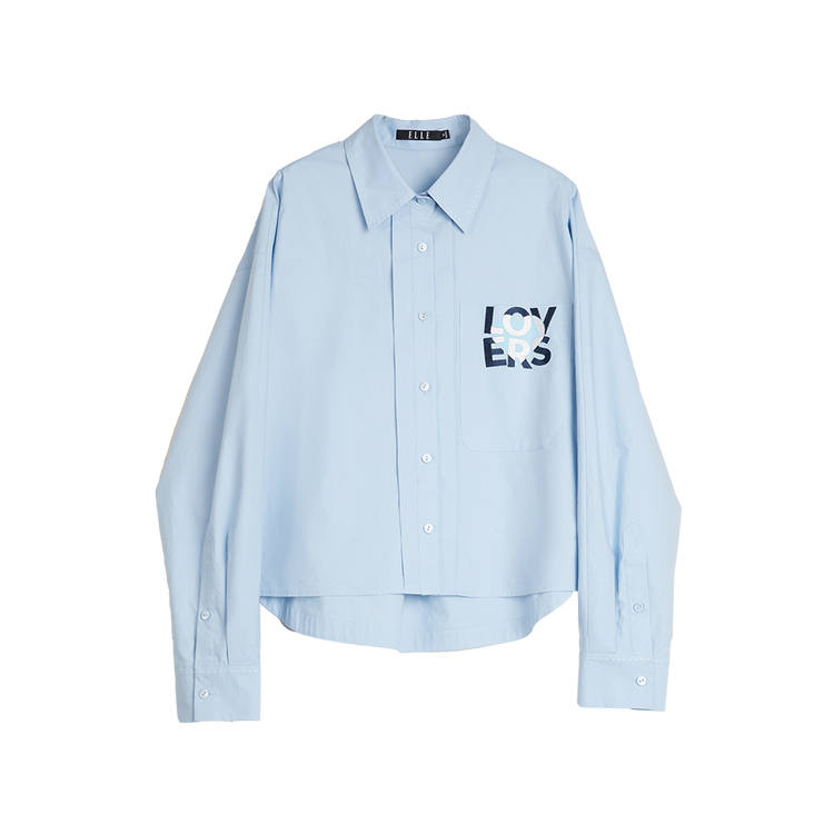 ELLE Shirts Women's Lapel Moderate Shirt