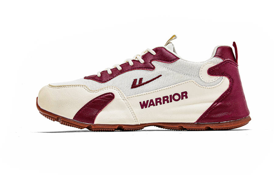 Warrior Slip Resistant, Abrasion Resistant, Height Increasing Low top Casual Shoes Unisex Beige Burgundy