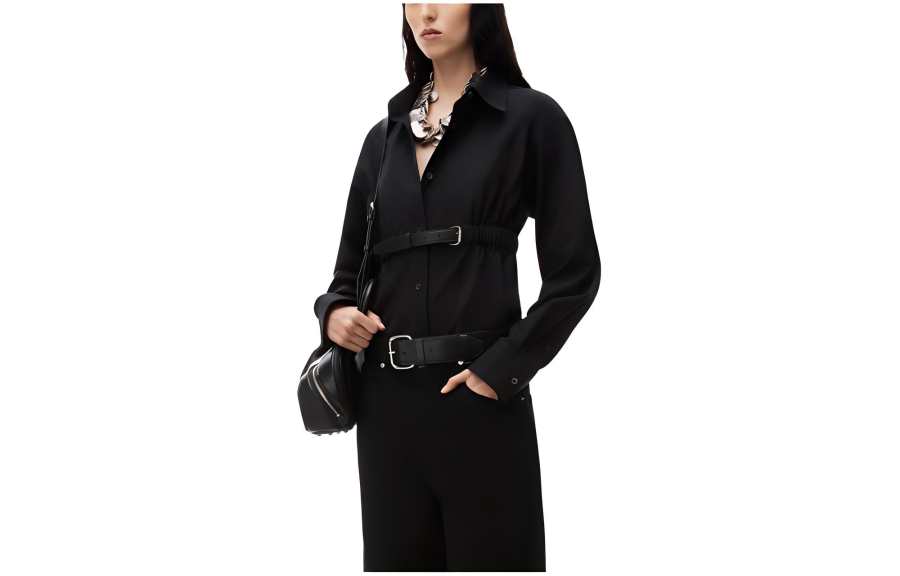 Alexander Wang Alexander Wang Belted Cotton Tunic Shirt
