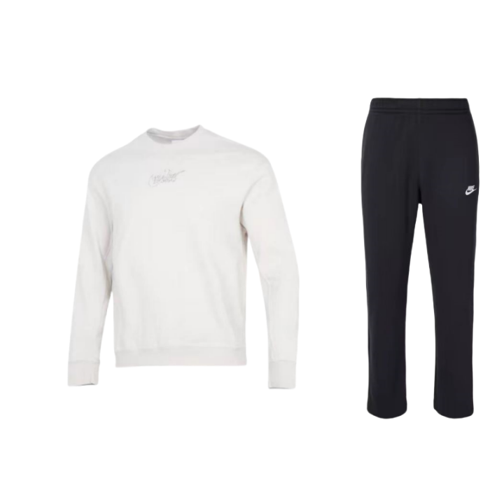 Nike Nike Casual Sportswear Unisex White/Black Crew Neck Moderate