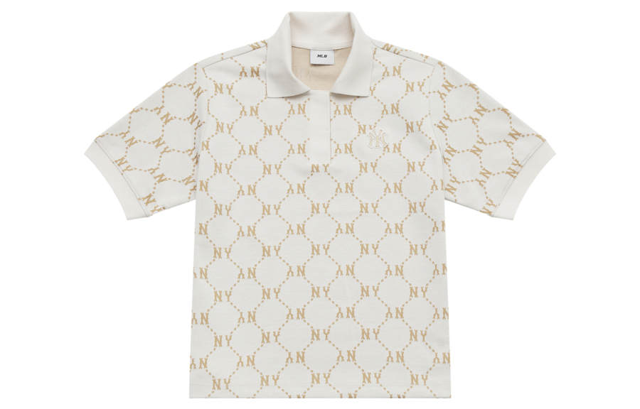 MLB MLB MONOGRAM Polo Shirt Women's Ivory White