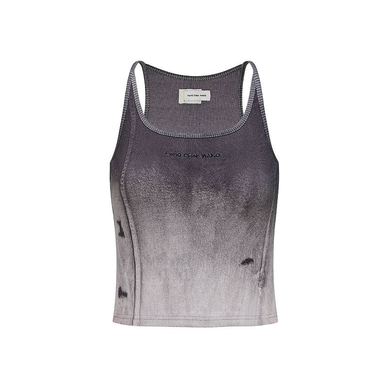 Feng Chen Wang Feng Chen Wang Denim Gradient Print Vest 'Black'