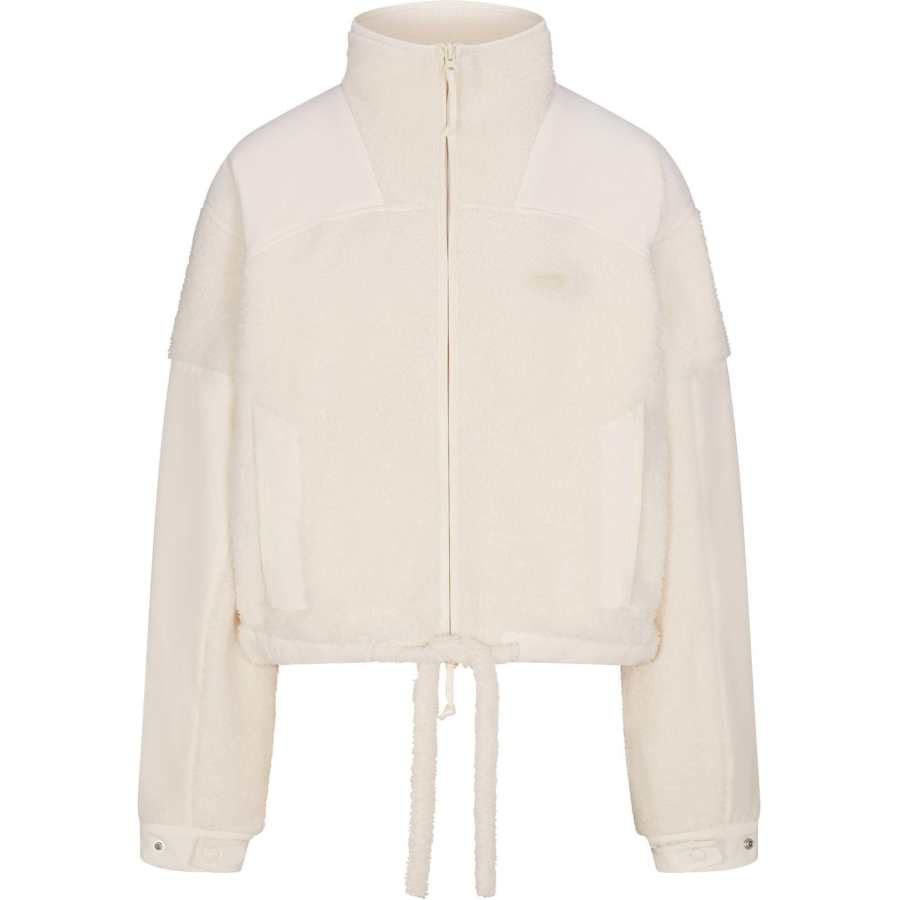 Skims FW24 TEDDY BOXY ZIP UP Jackets & Coats Women's ECRU/Natural