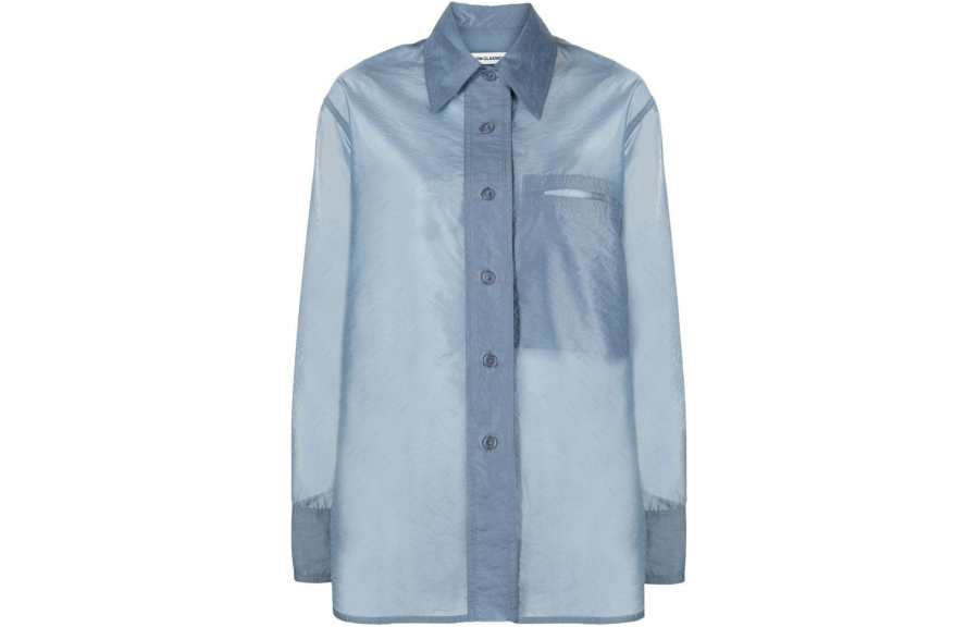 LOW CLASSIC LOW CLASSIC Semi sheer Buttoned Shirt