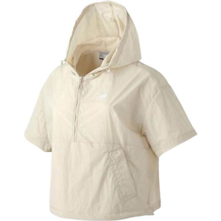 New Balance New Balance BQB Jackets Women's Ecru Hooded Non Detachable Moderate