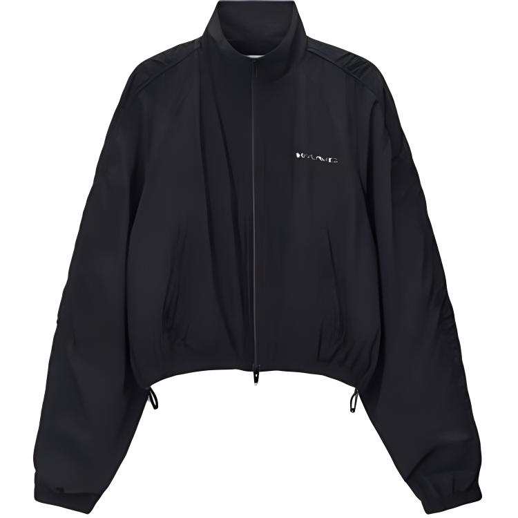 Alexander Wang T By Alexander Wang Ruched Seam Track Jacket Black