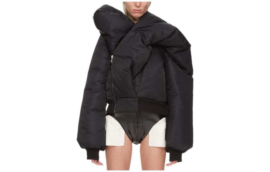 Rick Owens Drkshdw Doll asymmetric padded bomber jacket