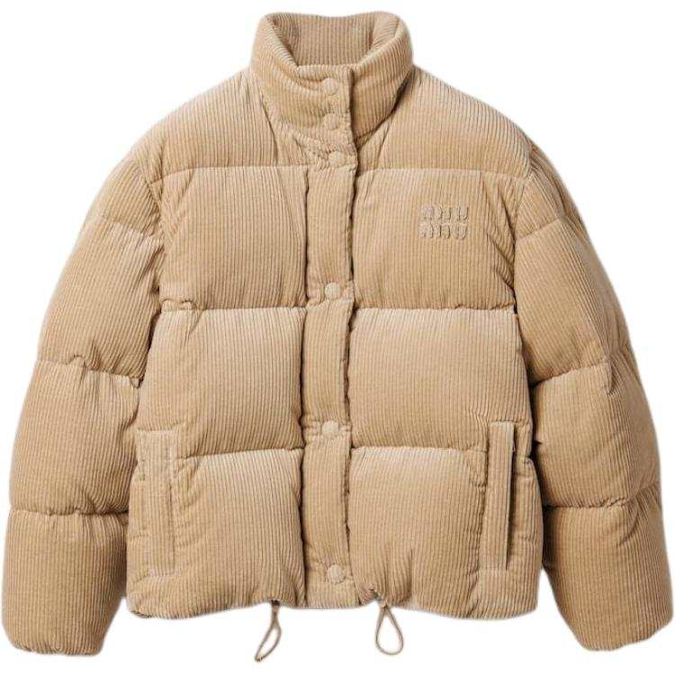 MIU MIU Down Jacket Women's Sand Beige