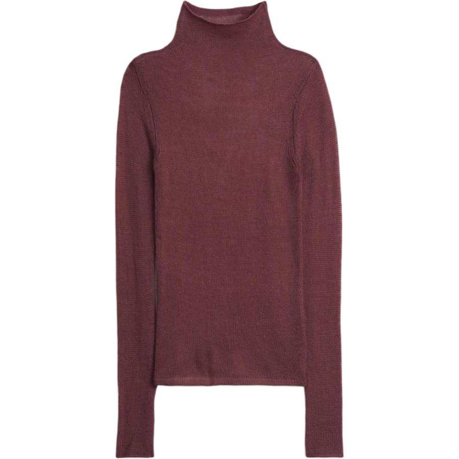 ZARA SRPLS Knitwear Women's Dark Red Turtleneck Moderate Base Layer