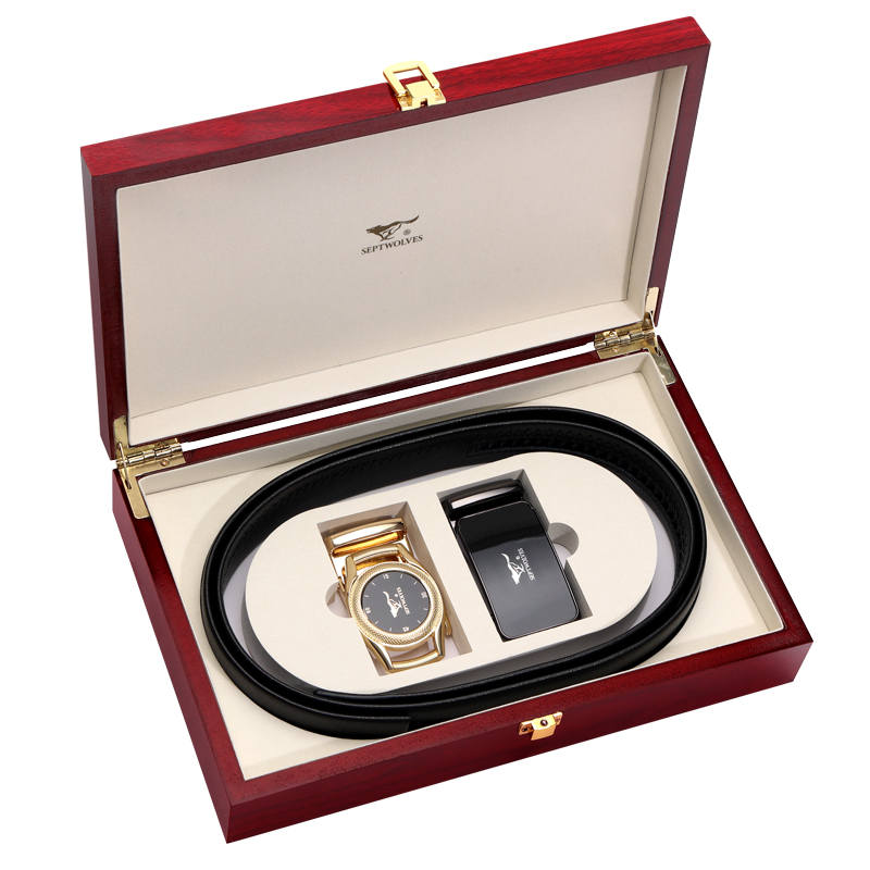 SEPTWOLVES SEPTWOLVES Split Cow Leather Belts Men's 3.5cm