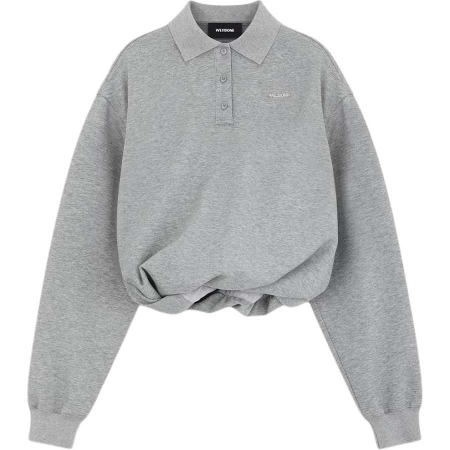 WE11DONE Polo Shirts Women's Gray Polo Collar Moderate