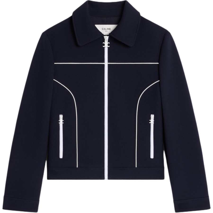 CELINE CELINE Chelsea Blouson Jacket In Gauffered Double Wool