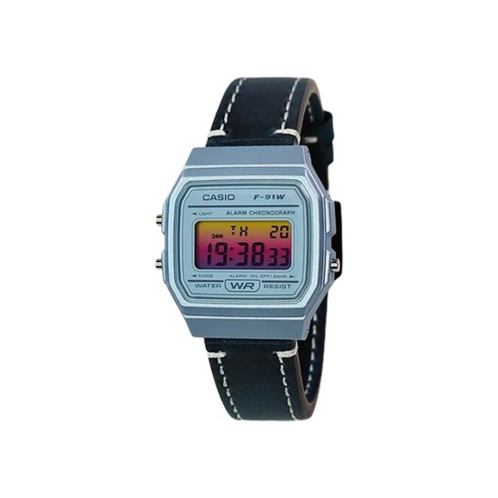 CASIO CASIO Custom Collection Quartz Movement Genuine Leather Strap Watch Men's Watches Blue Dial