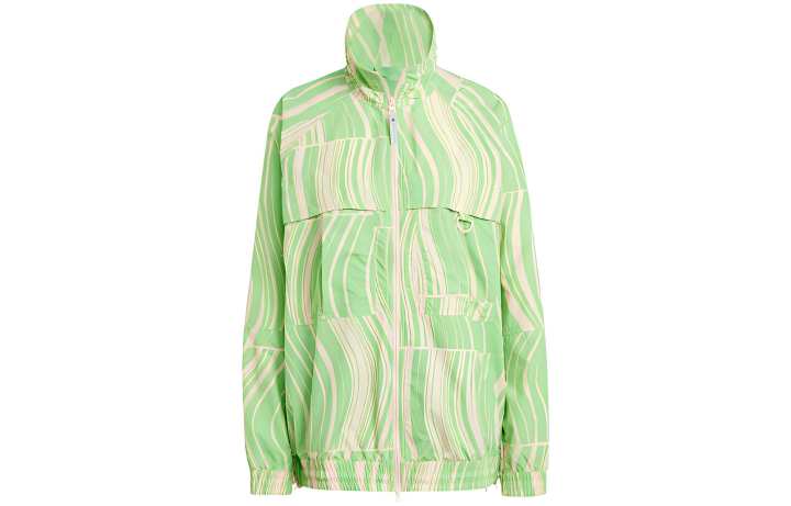 Adidas Adidas X Stella McCartney Jackets Women's Green Stand Collar Moderate Workwear