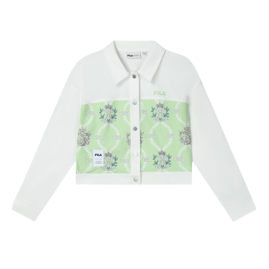 FILA Jackets Women's Sun White Lapel Moderate Workwear