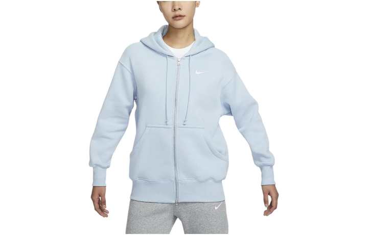 Nike Nike Sportswear Phoenix Fleece Solid Color Hooded Zippers Thickened And Fleece Lined Casual Long Sleeved Sweatshirt