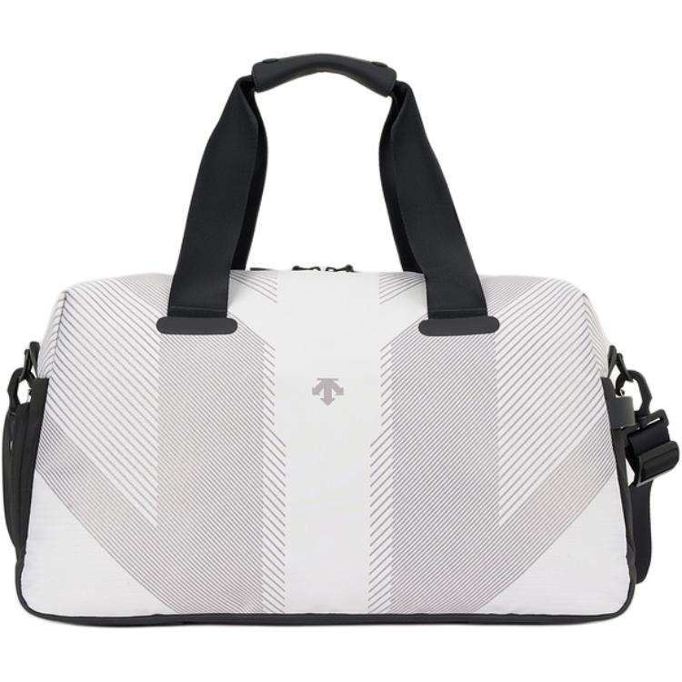 DESCENTE Training Gym Bag Outdoor Bag Jacquard Gray White Men's