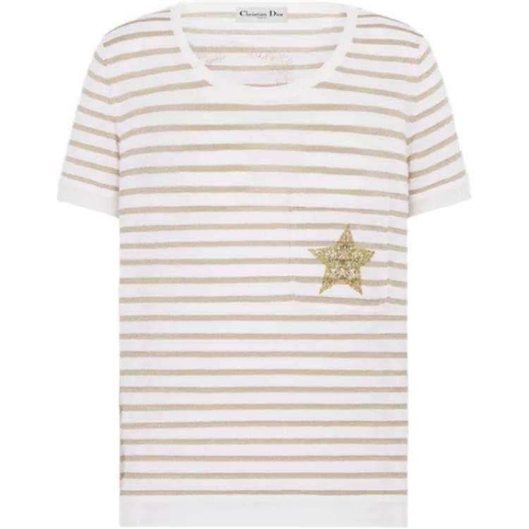 DIOR SS25 T Shirt Women's White Gold