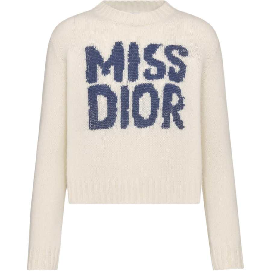 DIOR FW24 Cashmere Sweater Women's Ecru