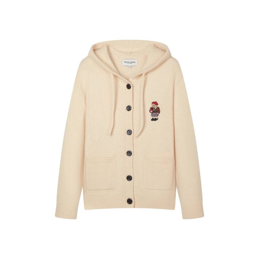 Teenie Weenie Knitwear Women's Hooded Moderate Cardigan