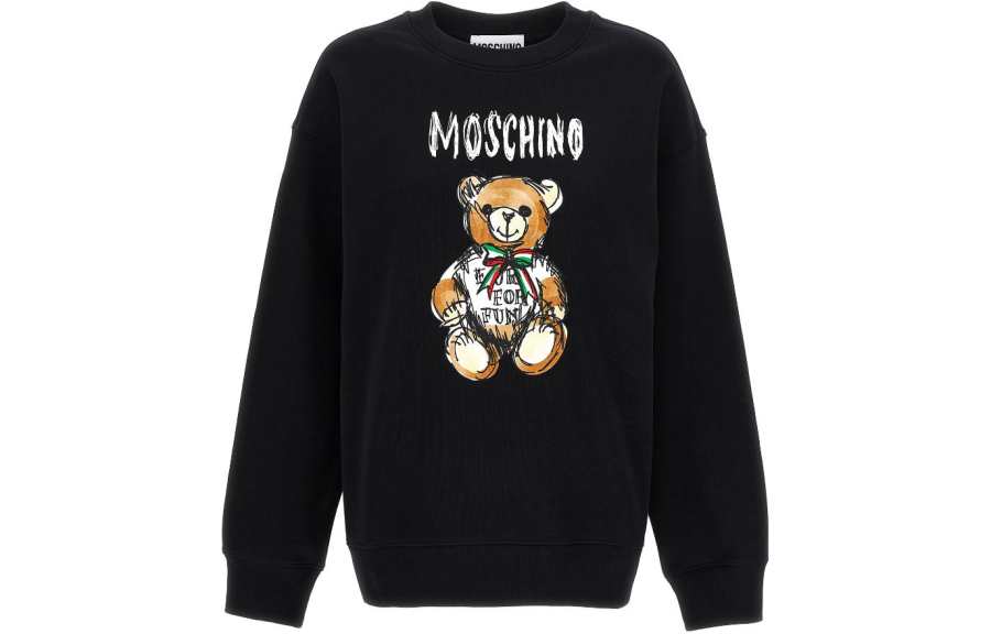 MOSCHINO MOSCHINO Logo Printed Drawstring Hoodie