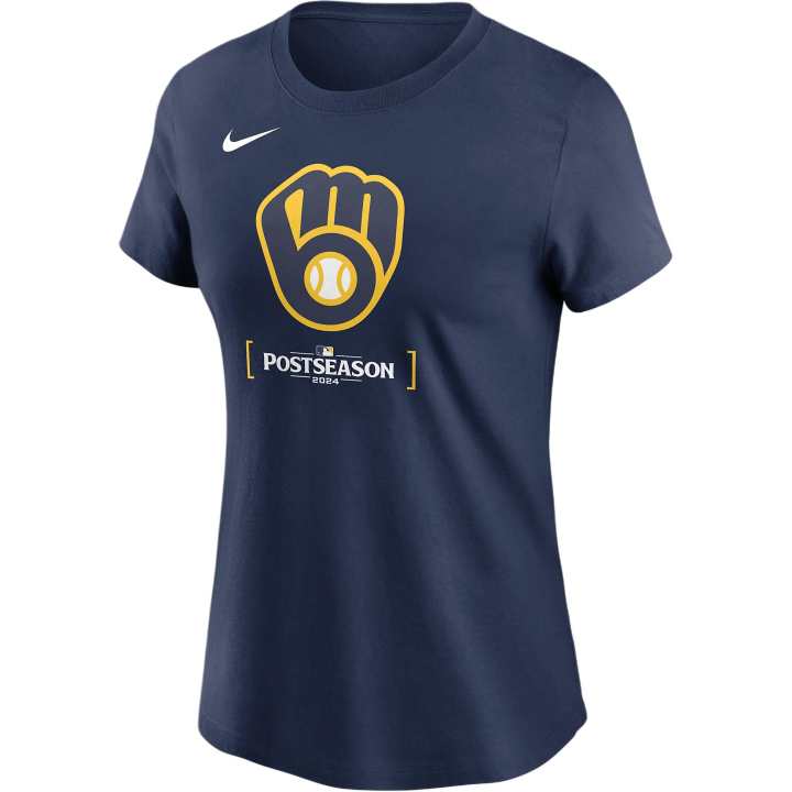 Nike Nike X MLB Milwaukee Brewers Regular T Shirt Women's Marine Blue
