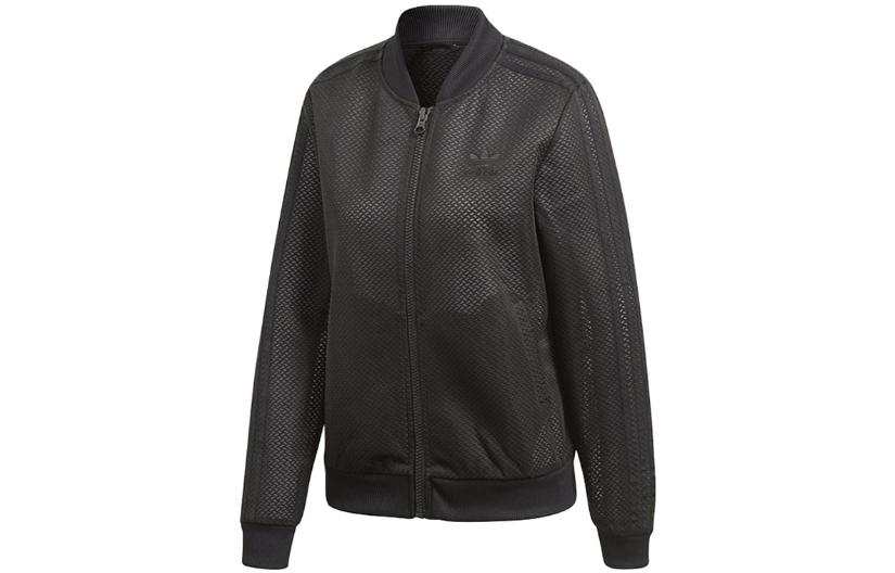 Adidas Originals Jackets Women's Black Stand Collar Moderate Pilot