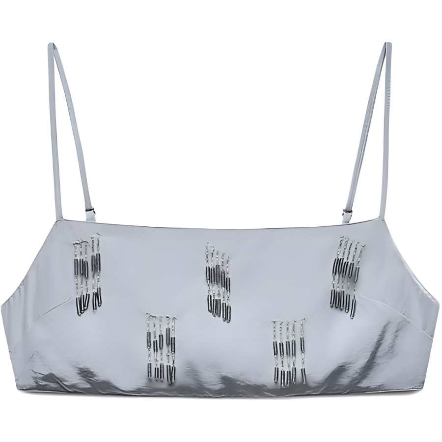 ZARA Strapless Top Women's Gray