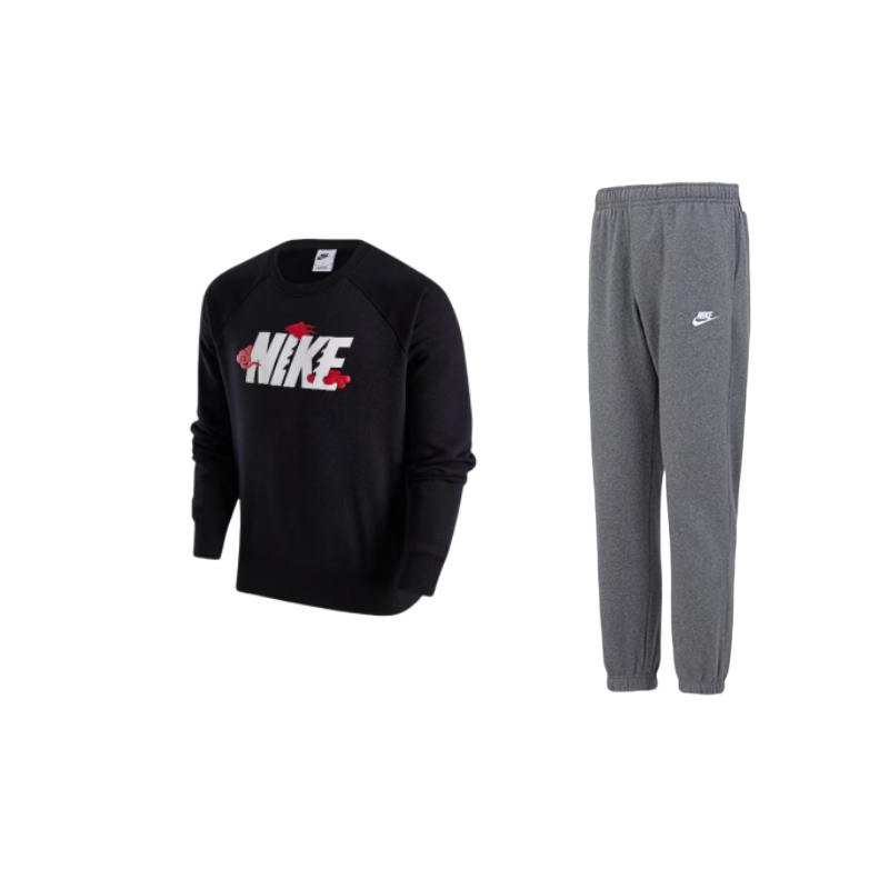 Nike Nike Dragon Soaring New Year Collection Logo Fleece Lined Crew Neck Long Sleeved Thermal Elastic Cuff Pants