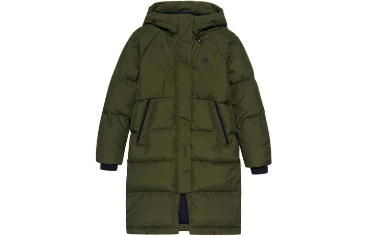 New Balance New Balance Down Jackets Women's Olive Hooded Moderate Down Coat