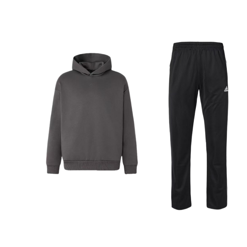 Adidas Adidas THE 2024 COLLECTION CHAPTER 02 Collection Letter Logo Fleece Lined Loose Fit Hoodie Comfortable Vintage Pants
