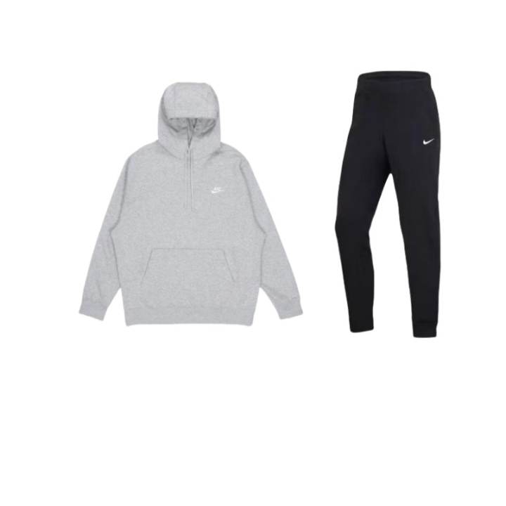 Nike Nike Sportswear Club Fleece Thermal Pullover Fleece Lined Hooded Top Comfortable Solid Color Pants Casual Sportswear