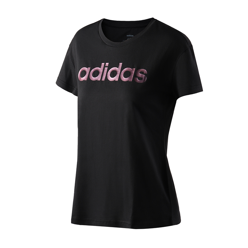 Adidas Adidas T Shirts Women's Black Crew Neck Moderate