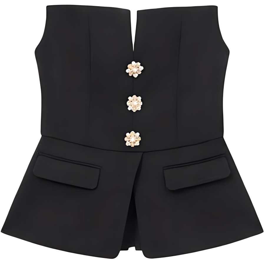 Self-portrait Self portrait Strapless Top Women's Classic Black