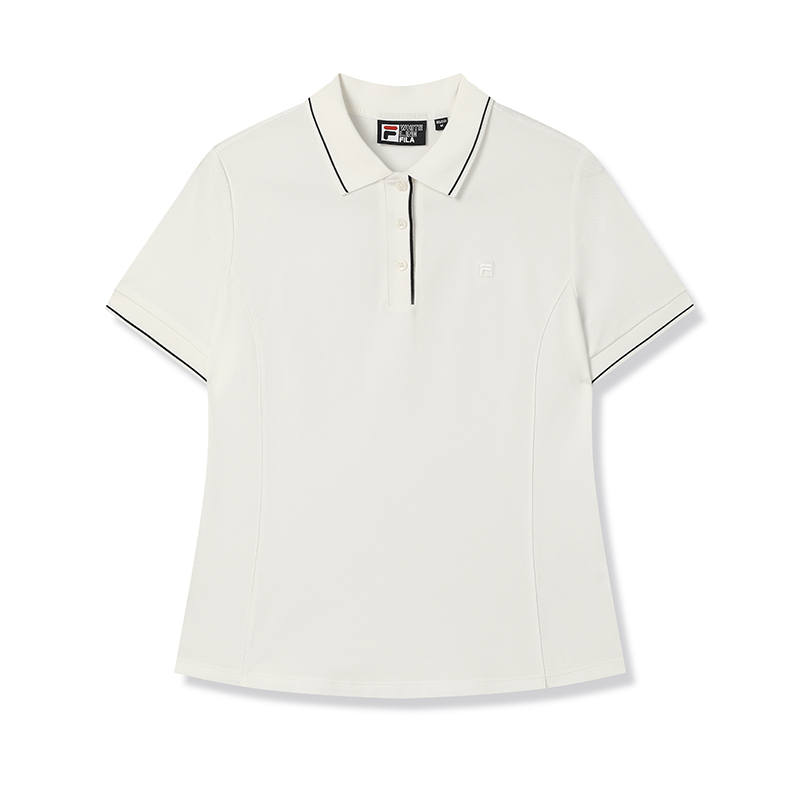 FILA WHITE Polo Shirt Women's Cloud White
