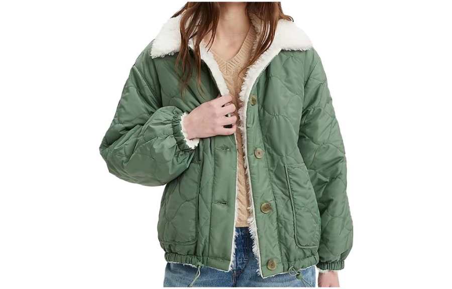 Levis Levis Jackets Women's Green Lapel Moderate Other