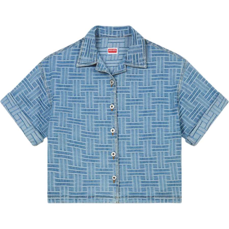 KENZO KENZO Weave Stone Bleach Oversized Shirt
