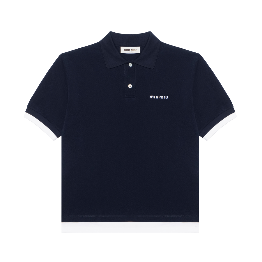 MIU MIU Polo Shirt Women's Marine Blue